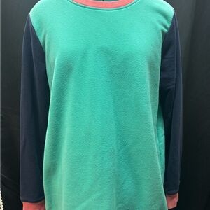 Lands' End Teal and Pink Sweatshirt